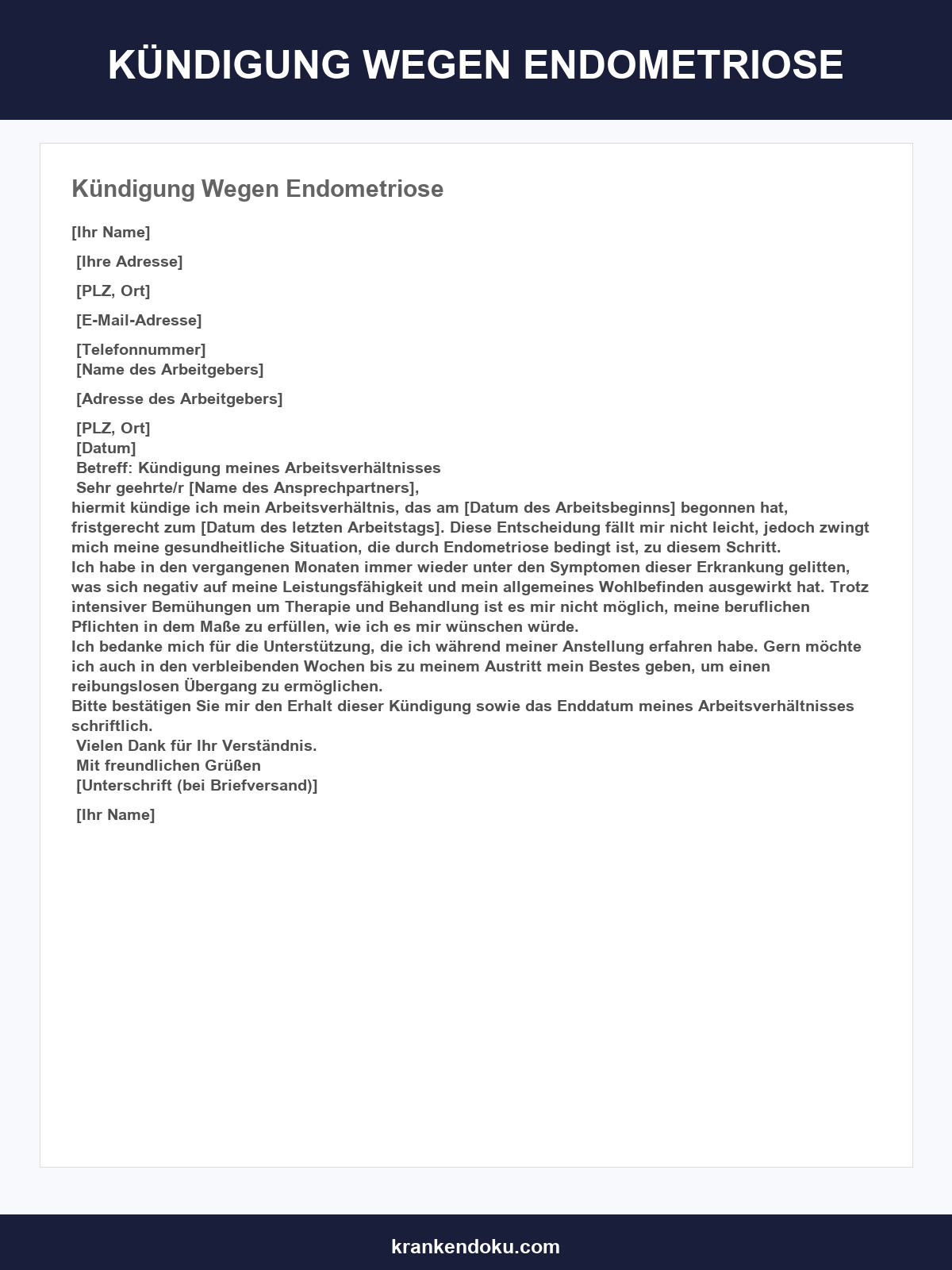 Kündigung Wegen Endometriose